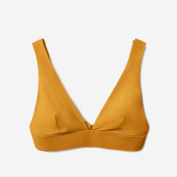 NWT Everlane Triangle bikini top in yellow size large - Picture 4 of 7